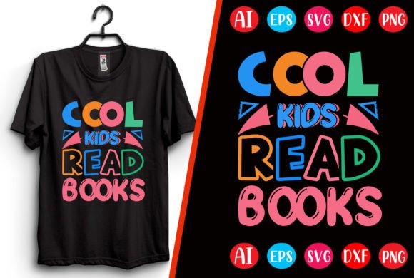Download Cool Kids Read Books T-shirt Design - Kid Collection