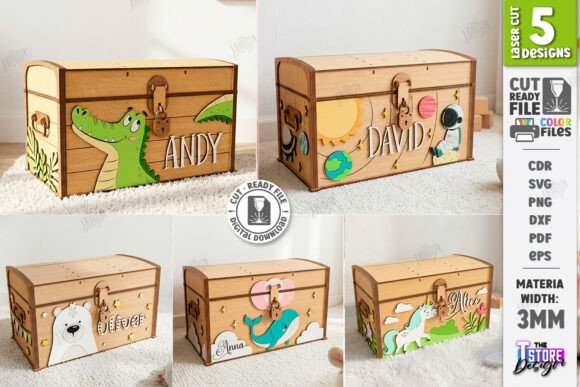 Download Wooden Kids Treasure Chest Laser Cut Set - Kid Collection