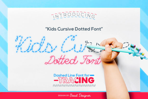Download Kids Cursive Dotted - Kid Collection