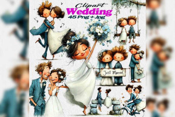 Download Whimsical Wedding Kids PNG Clipart Bride - Kid Collection
