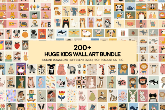 Download Colorful Kids Wall Art Nursery Printable - Kid Collection