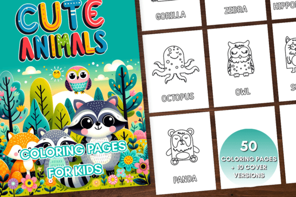 Download Cute Animals Coloring Pages for Kids - Kid Collection