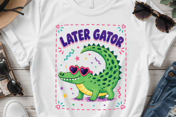 Download Later Gator PNG, Funny Animal Kids Shirt - Kid Collection