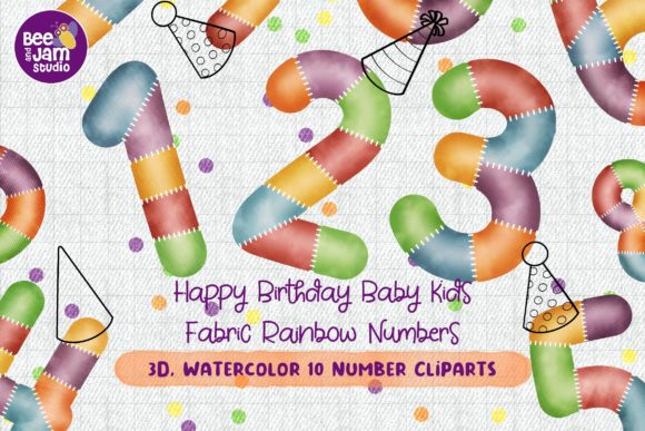 Download Birthday Baby Kids Fabric Rainbow Number - Kid Collection